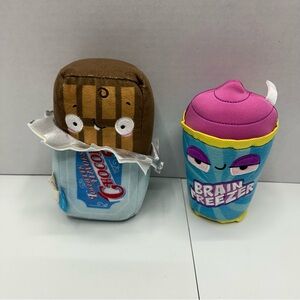 Choco Ice Cream and Brain Freezer Plush Dog Toys